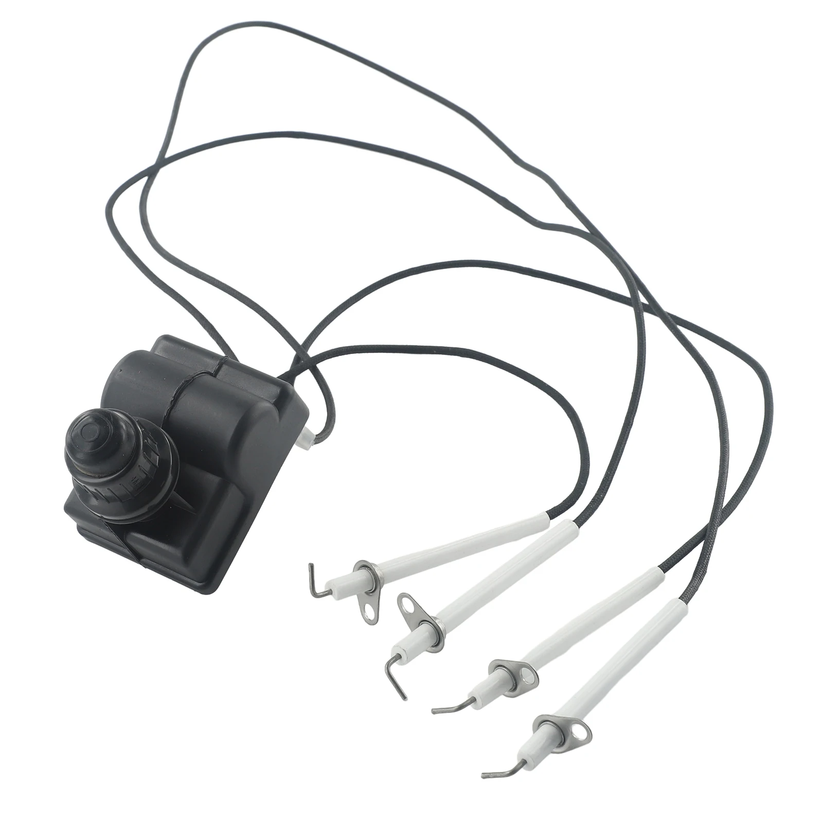 Grill Ignitor Kit for 28 Inch Cooking Station 4 Outlet Electric Replacement with Button Switch and Ceramic For Ignition Pins