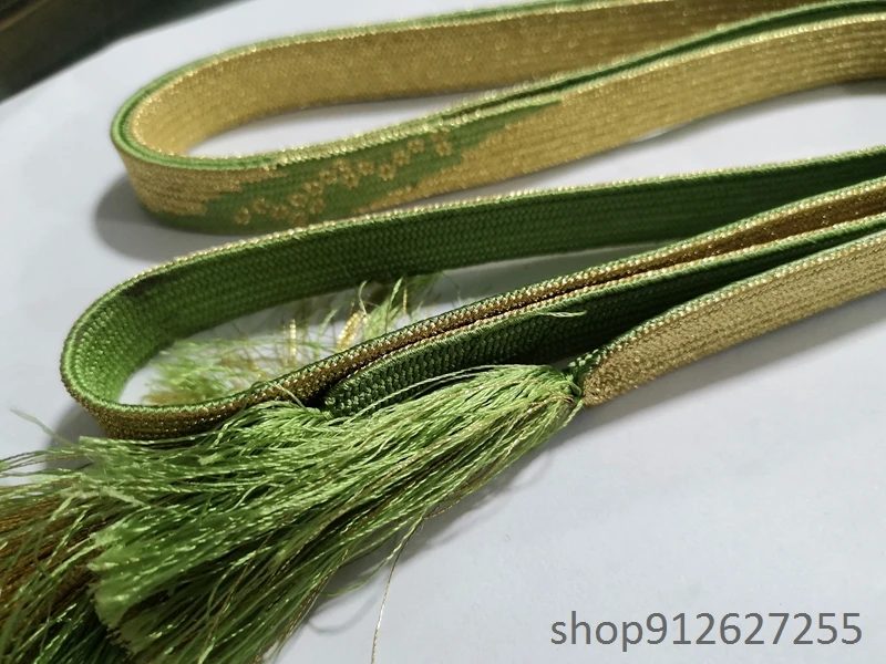 Japanese Hige green gold Sageo Rope For Japanese Katana sword wakizashi tanto 150-170cm