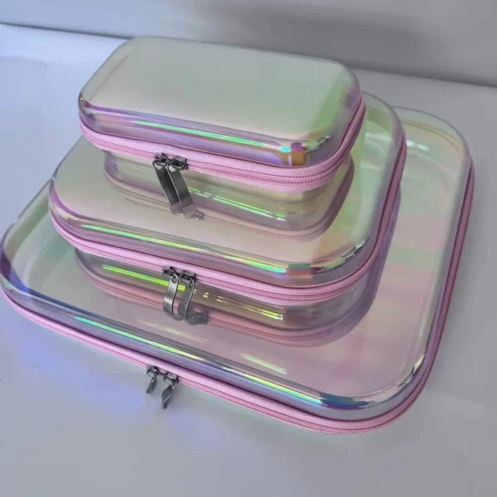 

Transparent Laser Storage Box Organizer Design Simple Desktop Storage Box Stationery Holder High Quality Desktop Organizer