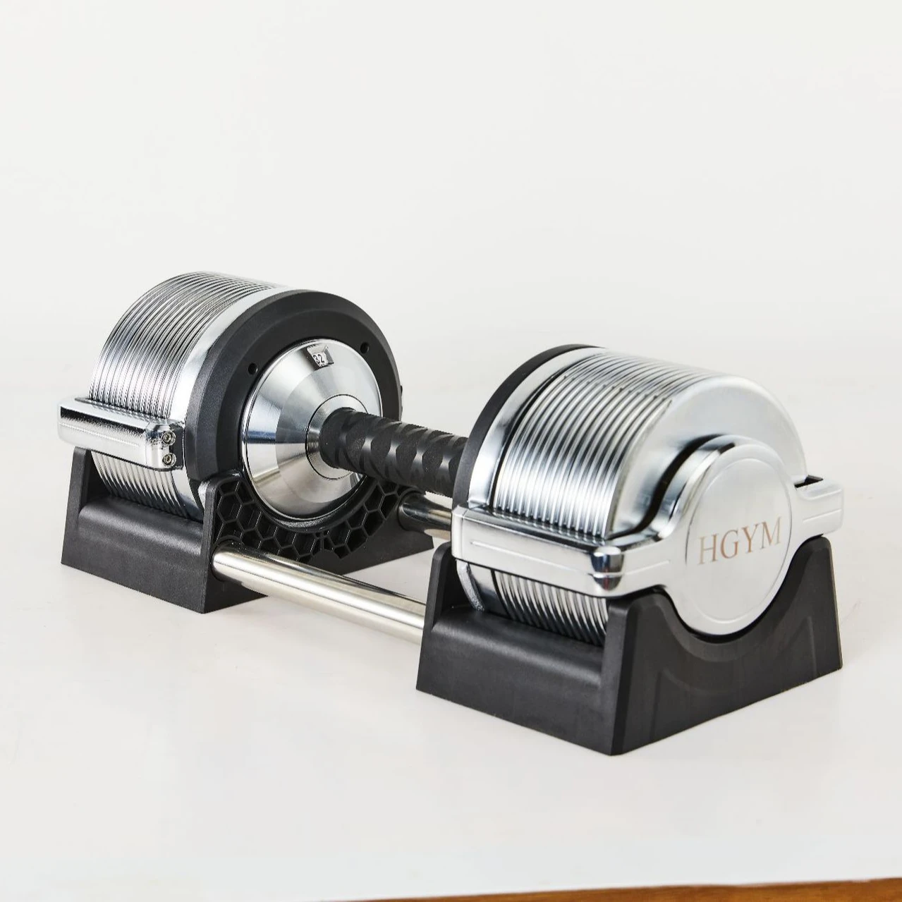 Juego de mancuernas ajustables inteligentes de 32 kg con mancuernas de acero cromado al por mayor