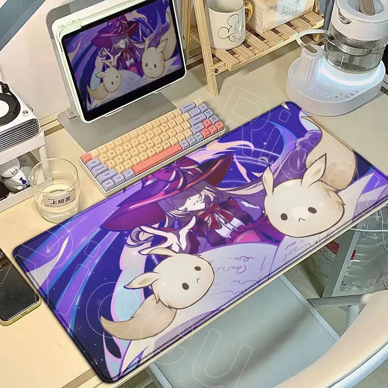 Genshin نمط لعبة ماوس الوسادة XXL كبير Aino Flins Columbina Nefer Lauma Jahoda Ineffa لوحة مفاتيح الكمبيوتر الحصير الرياضة الإلكترونية حصيرة مكتبية #2