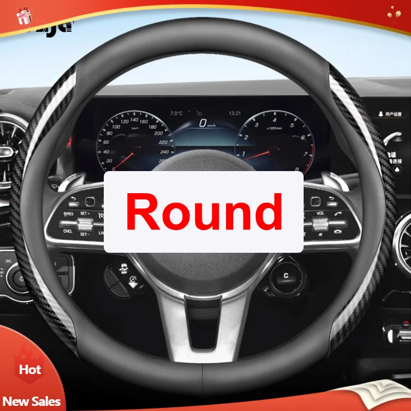 Leather Car Steering Wheel Cover for Ssangyong Korando Rexton Kyron Musso Actyon Sports Tivoli XLV Rodius Turismo Stavic II III