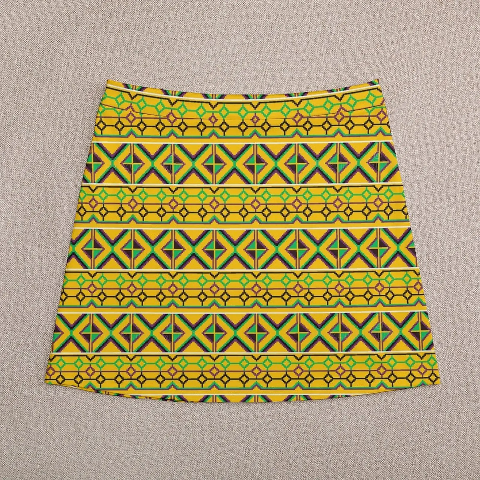 Rok motif etnik Afrika Kente Ghana Streetwear rok kasual wanita elegan rok Mini pakaian kustom hadiah ulang tahun