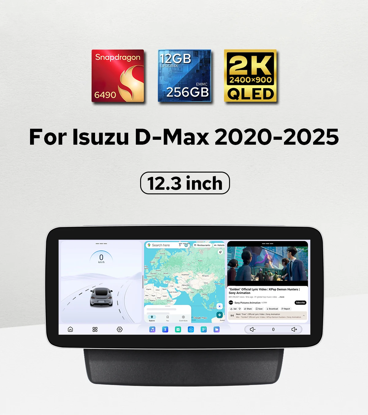 JOYING Car Radio Stereo for Isuzu D-Max 2020-2025 Multimedia Player 12.3