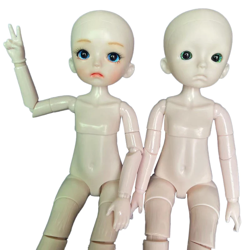 

28cm Doll 1/6 Bjd Doll Multi-joint Moveable Body Practice Makeup Doll Head Kids Girls Doll Toy Gift