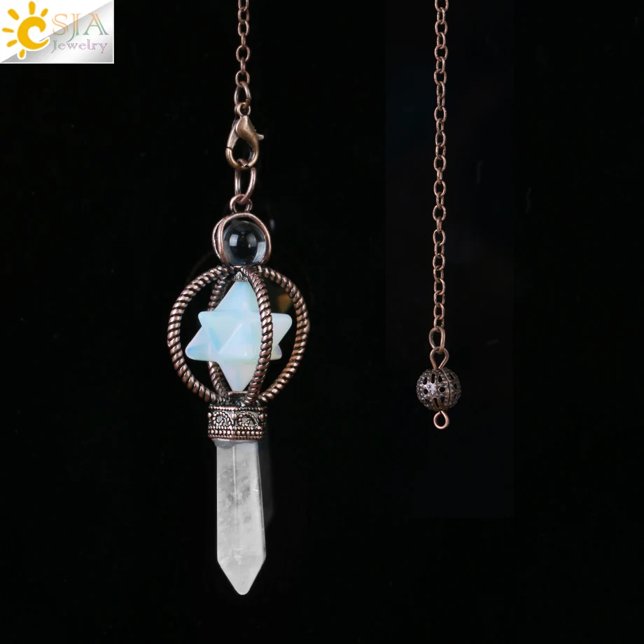 CSJA Esotericism Crystal Pendulum for Dowsing & Divination