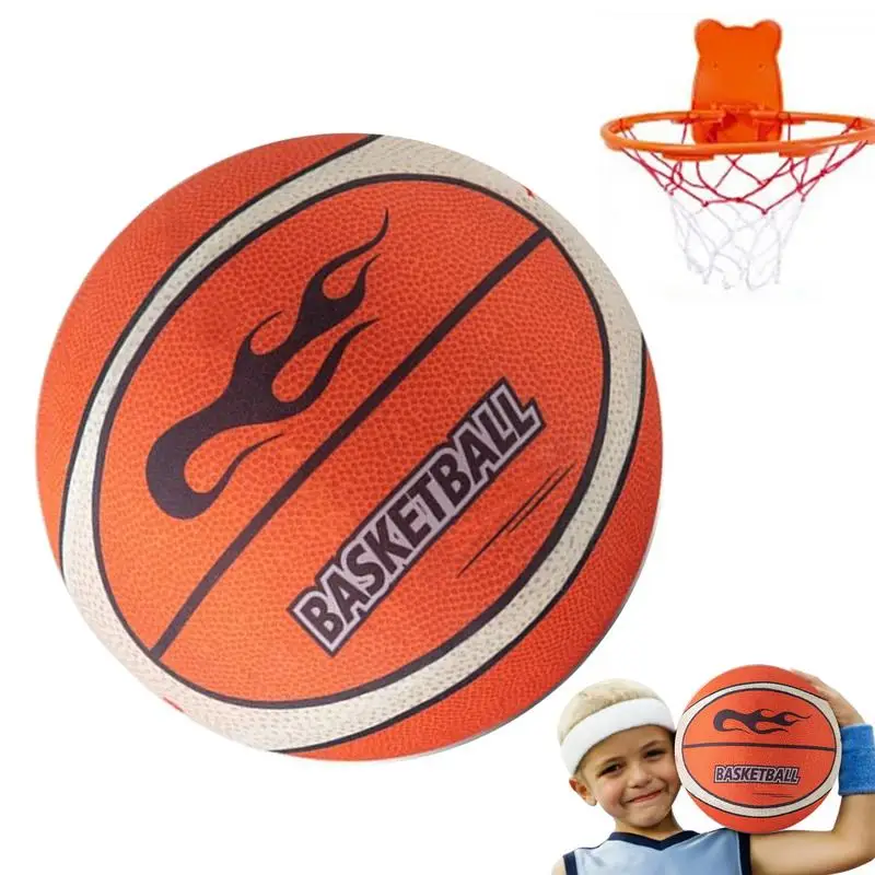 Kids Bouncing Mute Basketball Indoor Training Quiet Dribbling Ball Mute Bouncing Basketball With Basketball Hoops And Net