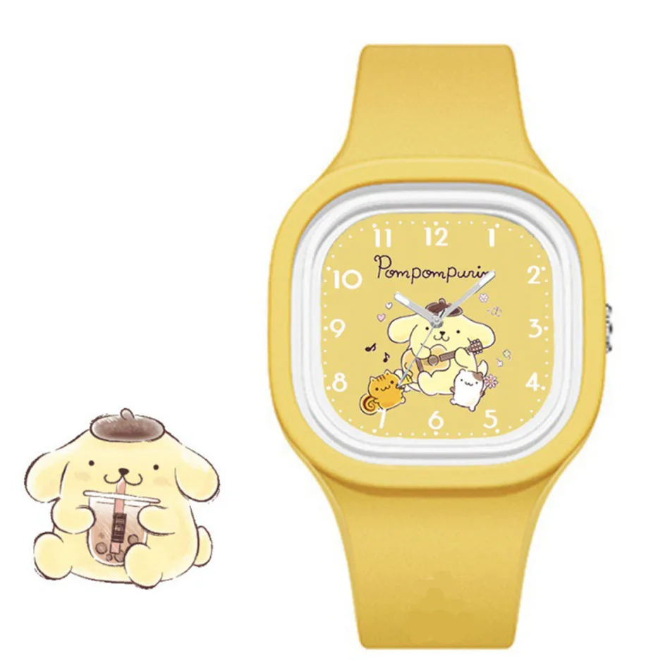 Sanrio Kawaii Hello Kitty Watch My Melody Cinnamoroll Student Cartoon Versatile Silicone Watch Children\'s Toys Festival Gift