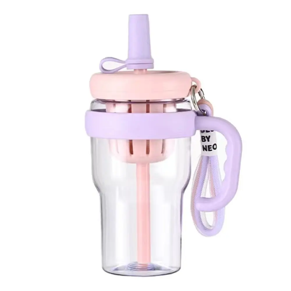 

Good-looking Water Bottle with Straw Tea Infuser Leak-Proof Sports Water Bottle Colorful Plastic Lucky Belly Cup Home