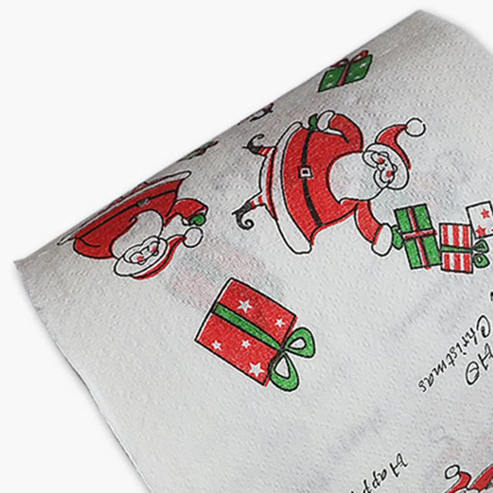 3pcs Creative Santa Claus Tissue Toilet Paper Roll Party Gift Merry Christmas Roll Paper for Table Living Room Bathroom