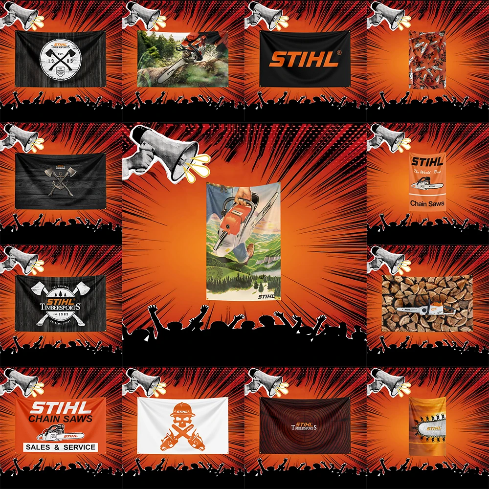 Workshop Tools Hanging - Stihl Tool Flag 3x5 FT Polyester