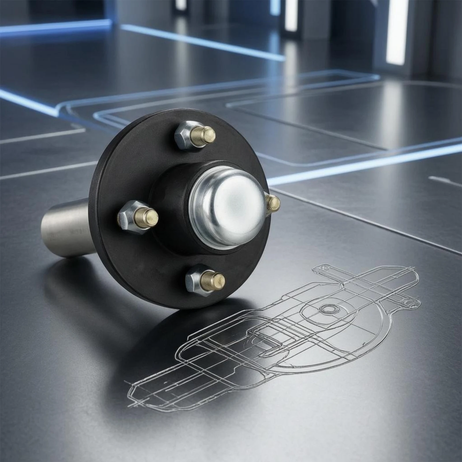 Hauling Half Axle Dust Cap Hauling Axle Hub Wheel Hub Assembly Easy Installation Vehicle Part Direct Fit view 5
