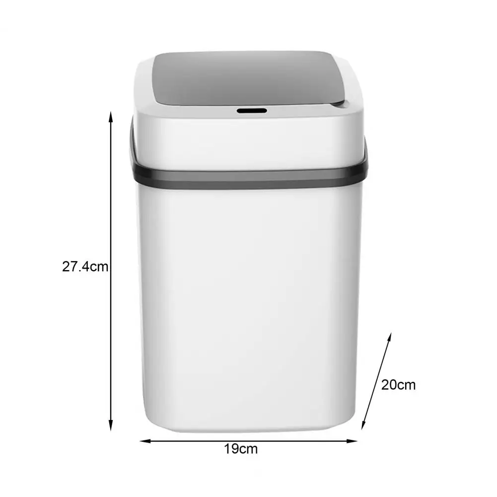 Kitchen Trash Bin 13L Bathroom Touch Trash Can In The Toilet Smart Garbage Bucket Waste Bins Dustbin Smart Trash Can Box Holder