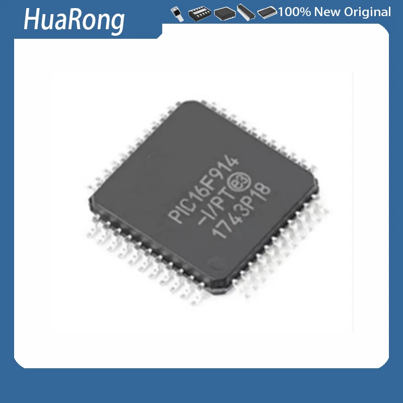 10Pcs/Lot  PIC16F914-I/PT PIC16F914 16F914 QFP44