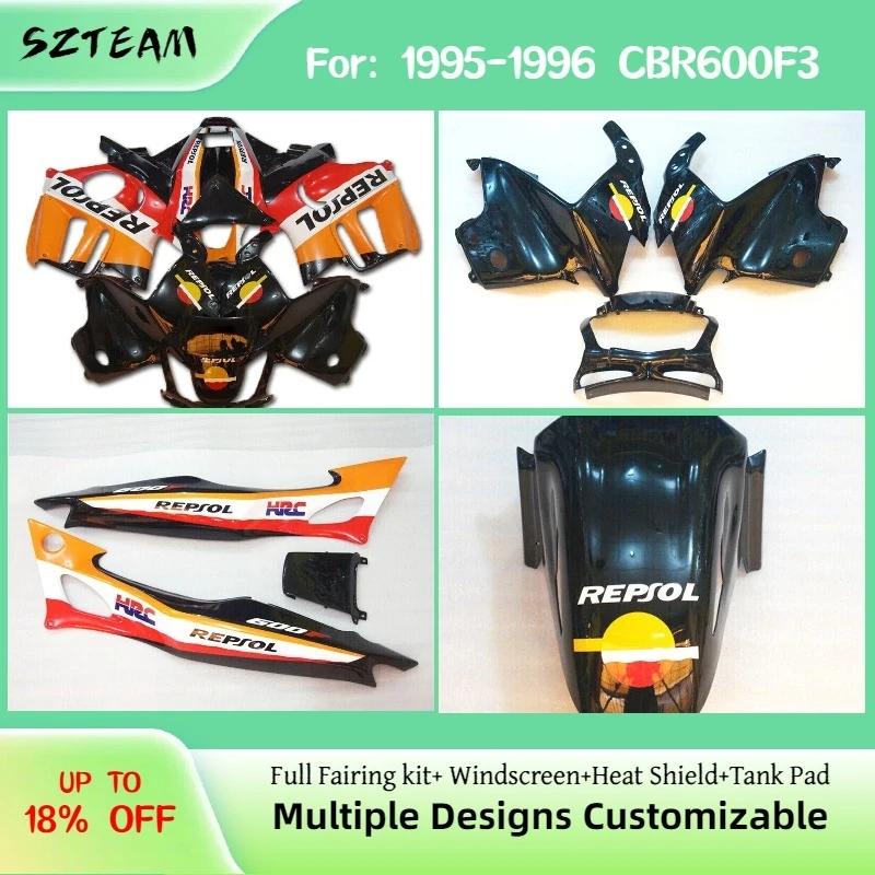 High-Quality Fairing Kit for Honda CBR600 F3 1995 1996 Injection Sportbike Custom Bodywork Fairing Kit CBR600F 95 96