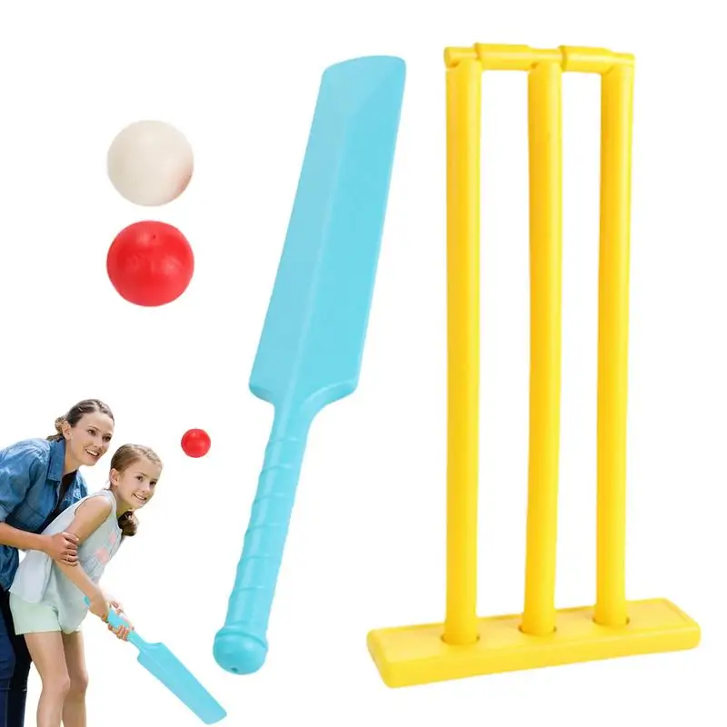 Croquet Set For Families Fun Croquet Wickets With 2 Balls Child Sports Game Safe Kids Crickets Bat Toys For Children Toddler