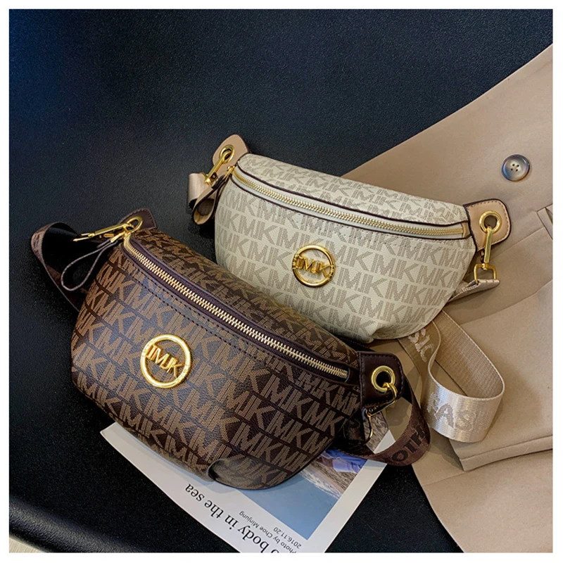 Luxury Women'S Printed Letter Corssboday Chest Bag Designer Soft Leather Vintage Travel Shoulder Bag Purses And Adjustable Strap