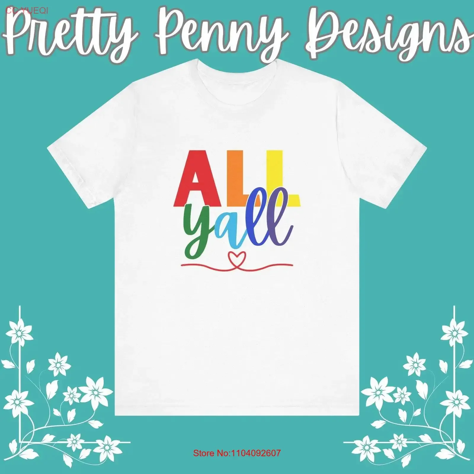 All Y'all Jersey  T Shirt Celebrate Pride Express Delivery vintage Washed streetwear Slightly Casual graphic Versatile Stylish