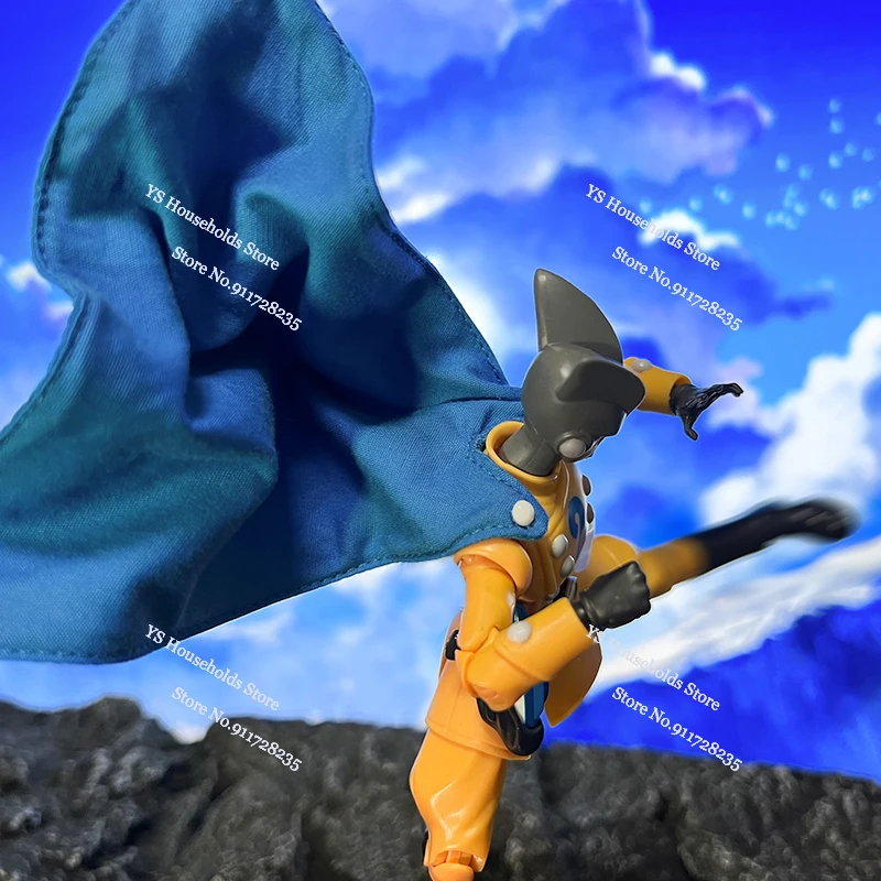 Nessuna Action Figure Doll 1/12 Uomo Soldato Rosso Blu Mantello Giocattoli Mantello Lungo Accessorio Per Anime Dragon Ball Super Gamma 1/2 Shf Corpo