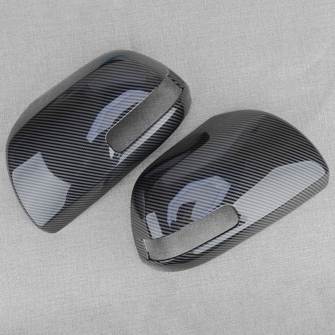 NEW 1 Pair Exterior Side Door Rear View Mirror Cover Cap with Signal Light Hole Fit for Toyota Tacoma 2012-2015