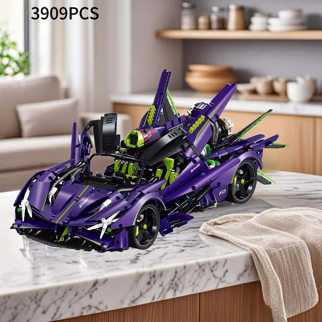 

Guli Building Blocks 10614 are compatible with LEGO Apollo EVO electroplated purple sports car models for assembling boys' toys