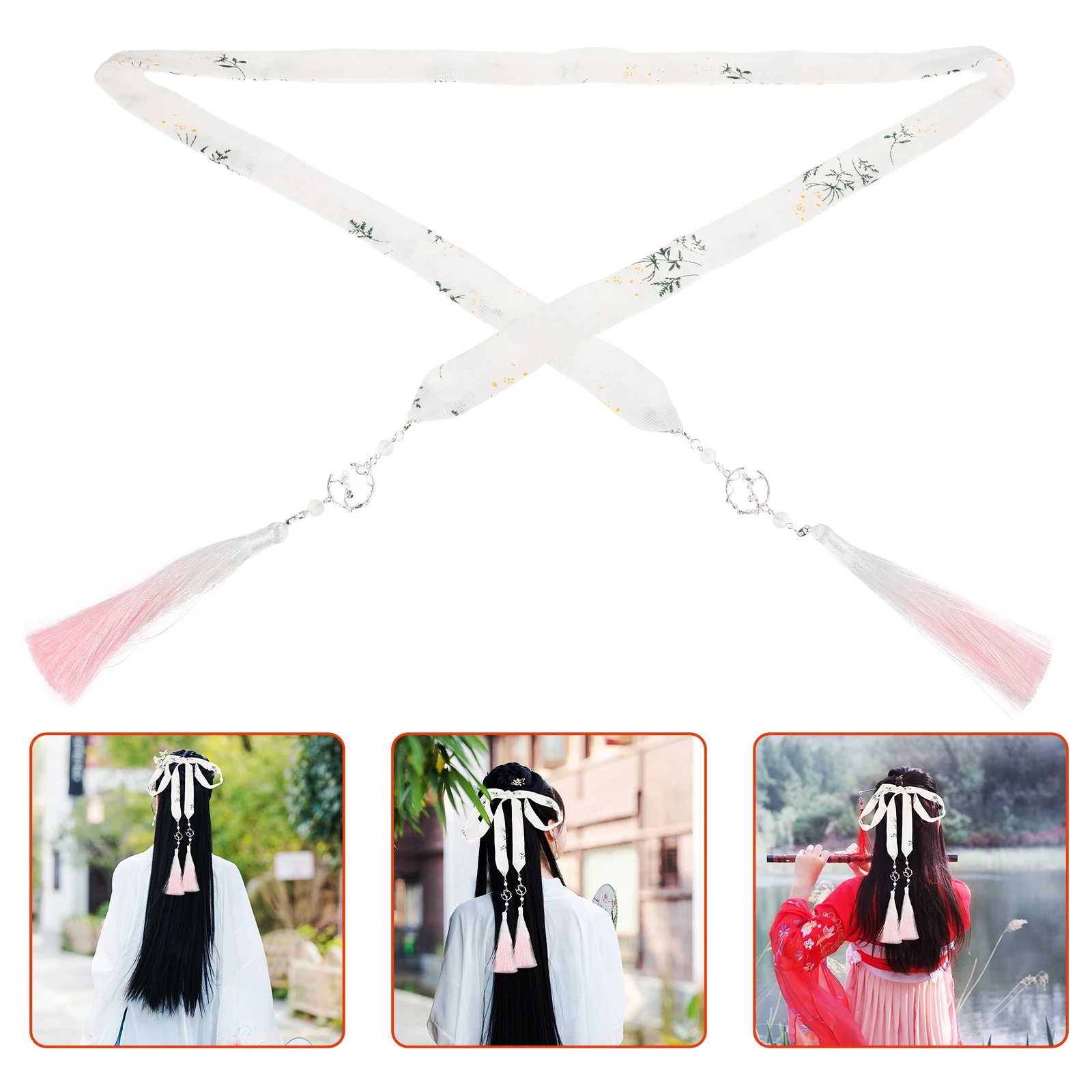 

Elegant Vintage Ribbon Chinese Style Rope Streamer Accessories For Cosplay Traditional Costume Gradient Soft Fabric Versatile