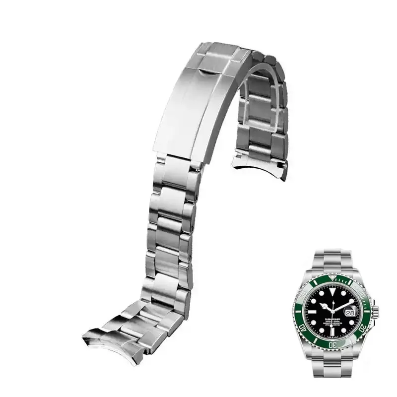 20mm 21mm Solid Stainless Steel Watch Band For Rolex Oyster Perpetual Datejust DAYTONA SUBMARINER Luxury Bracelet Watch Strap