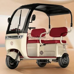 Electric tricycle strong power transport passenger and cargo dual-purpose battery car with shed