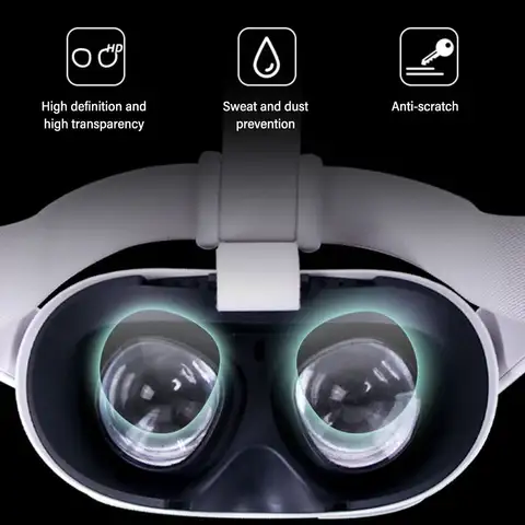 Transparent Lens Protective Films HD Accessories VR Glasses Protective Cover Anti-Scratch for Oculus Quest 2/Meta quest 3