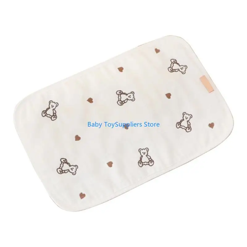 R1WF Baby Pillow Breathable 12 Layer Newborn Pillow Cartoon Pattern Baby Pillow Gift