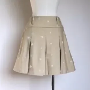 IMU Lady Japanese Fashion Elegant Embroidered Skirt Spring and Summer New 2026 Women's High Waist Slim Pleated Skirt Casual Pant