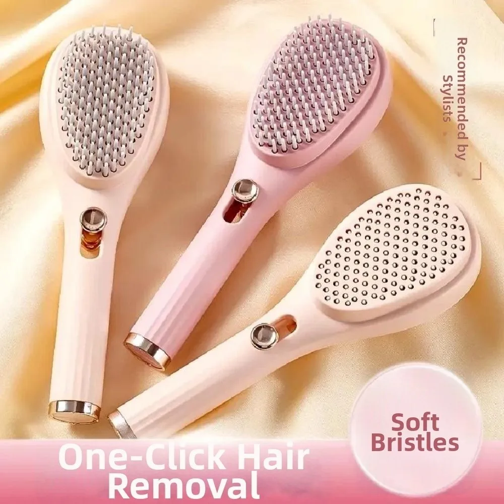 New Portable Retractable Hair Comb Anti Static Self Cleaning Self Cleaning Hair Brush Scalp Massage Comb Styling Tool