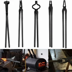 Blacksmith Tongs Tools Set Forging Tongs For Knife Making Tongs, Blacksmithing Forge Tongs Kit 5PCS