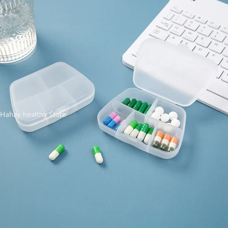 5 Grid Portable Medicine Pill Box Case For Storage Travel Vitamins Tablets Container Plastic Capsules Organizer official-website