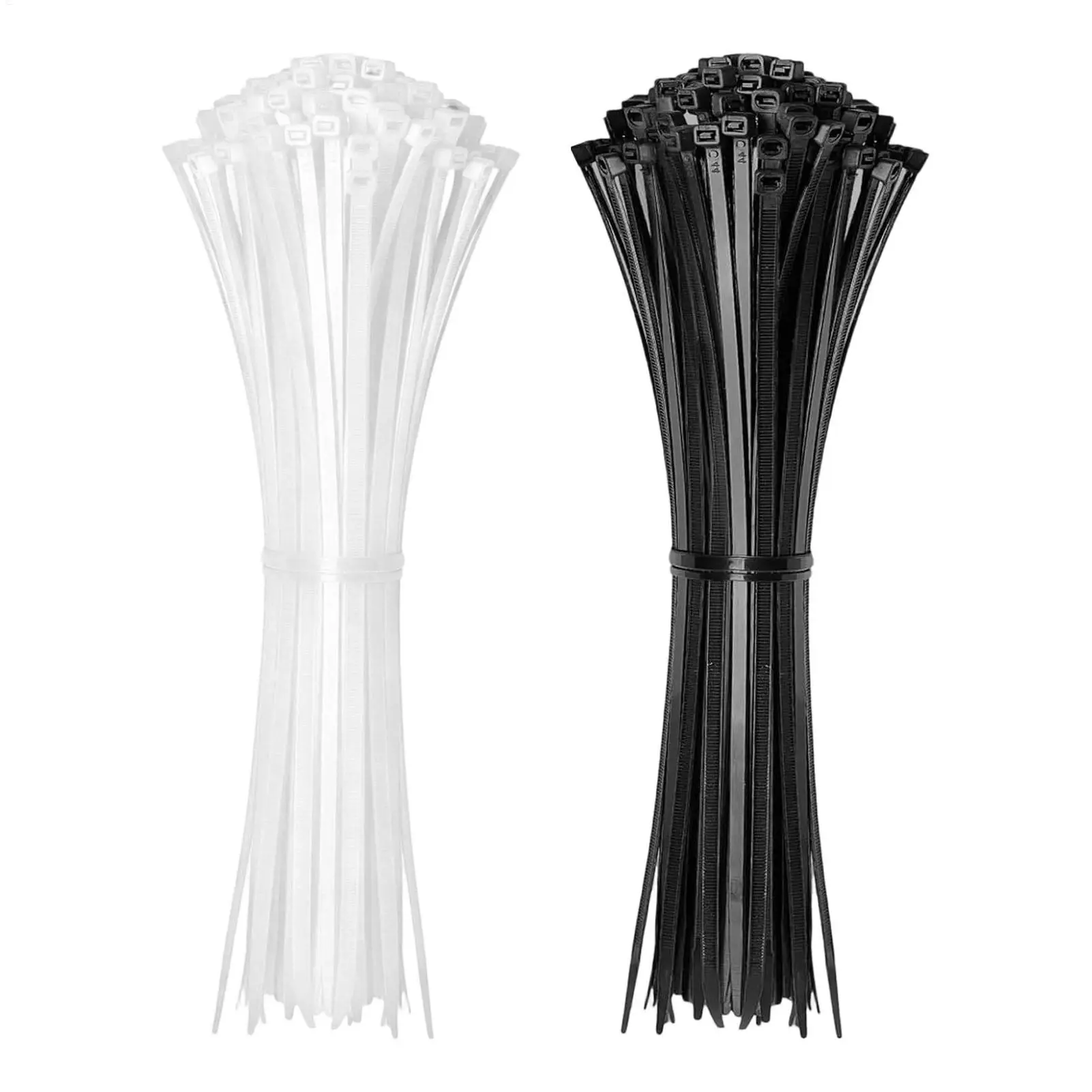 100Pcs Zip Ties, Self-Locking Cable Management Straps Multi-Purpose Nylon Ties For Indoor Outdoor Home Garage Garden 0.19/0.25cm