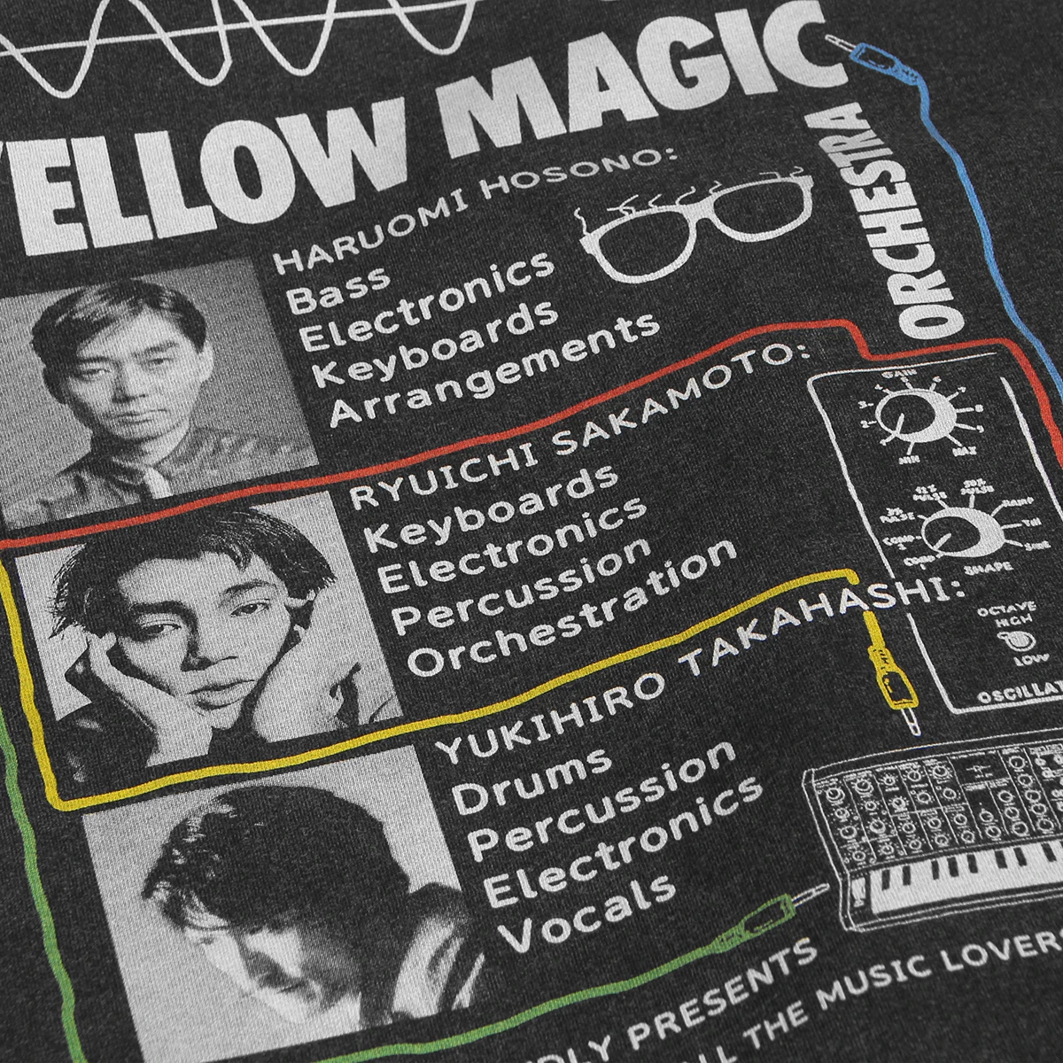 YMO Tシャツ イエロー マジック オーケストラ ホソノ ヒュウミ