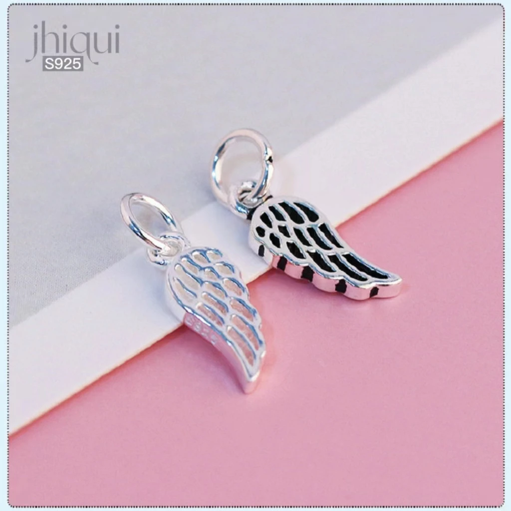 925 Sterling Silver DIY Jewelry Accessories  Wing Pendant Charm Suit Handmade Earrings Bracelet Pendant Necklace