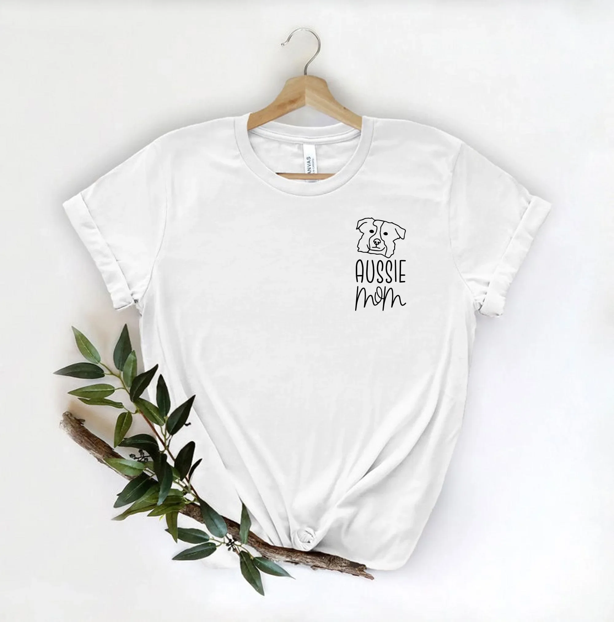 Aussie Mom T Shirt Mama Dog Mother Lover For Lovers Owners Australian Shepherd
