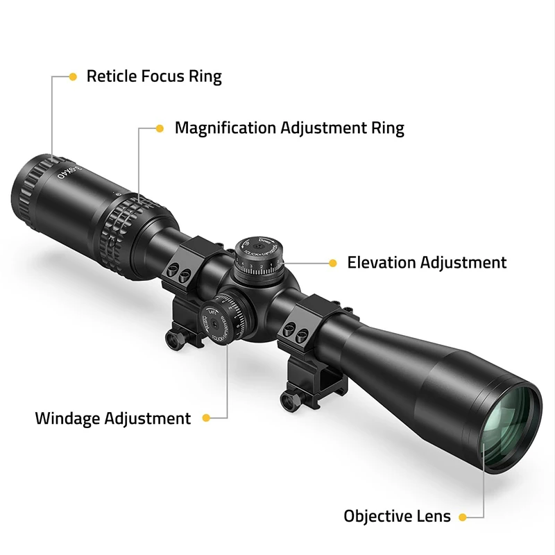 CVLIFE JackalHowl 3-9x40 Rifle Scope 1 Inch Tube SFP with Free 20mm Scope Rings BDC Reticle Second Focal Plane