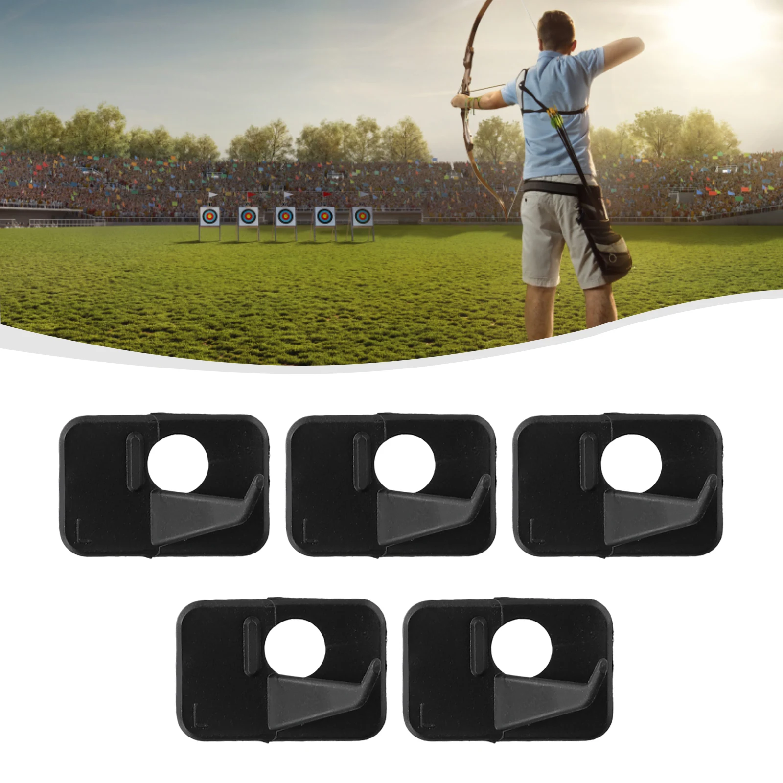 

5 Pcs Outdoor Sports Arrow Rest Hunting Plastic Recurve Bow Replacement Part Right Left Hand 3.8x2cm Outdoors Tools Accessories