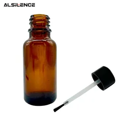 20ML Empty Lacquer Bottle with Brush Anti-UV Glass Bottle Brown Liquid Resin Material Storage Bottle