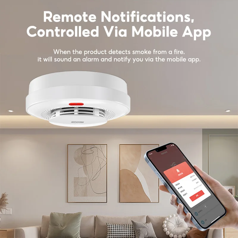 MeeGoo Tuya Smart WiFi Rauch Sensor Feuer Schutz Rauchmelder 85dB Sound Security System Feuerwehr Smartlife APP Steuerung