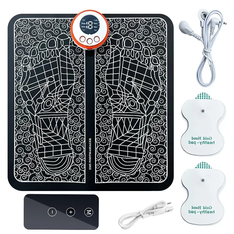 1Set Foot Massger Sole Massage Pad Feet Muscle Stimulation 8 Modes 19 Level Relaxation USB Charging massager machine  foot spa