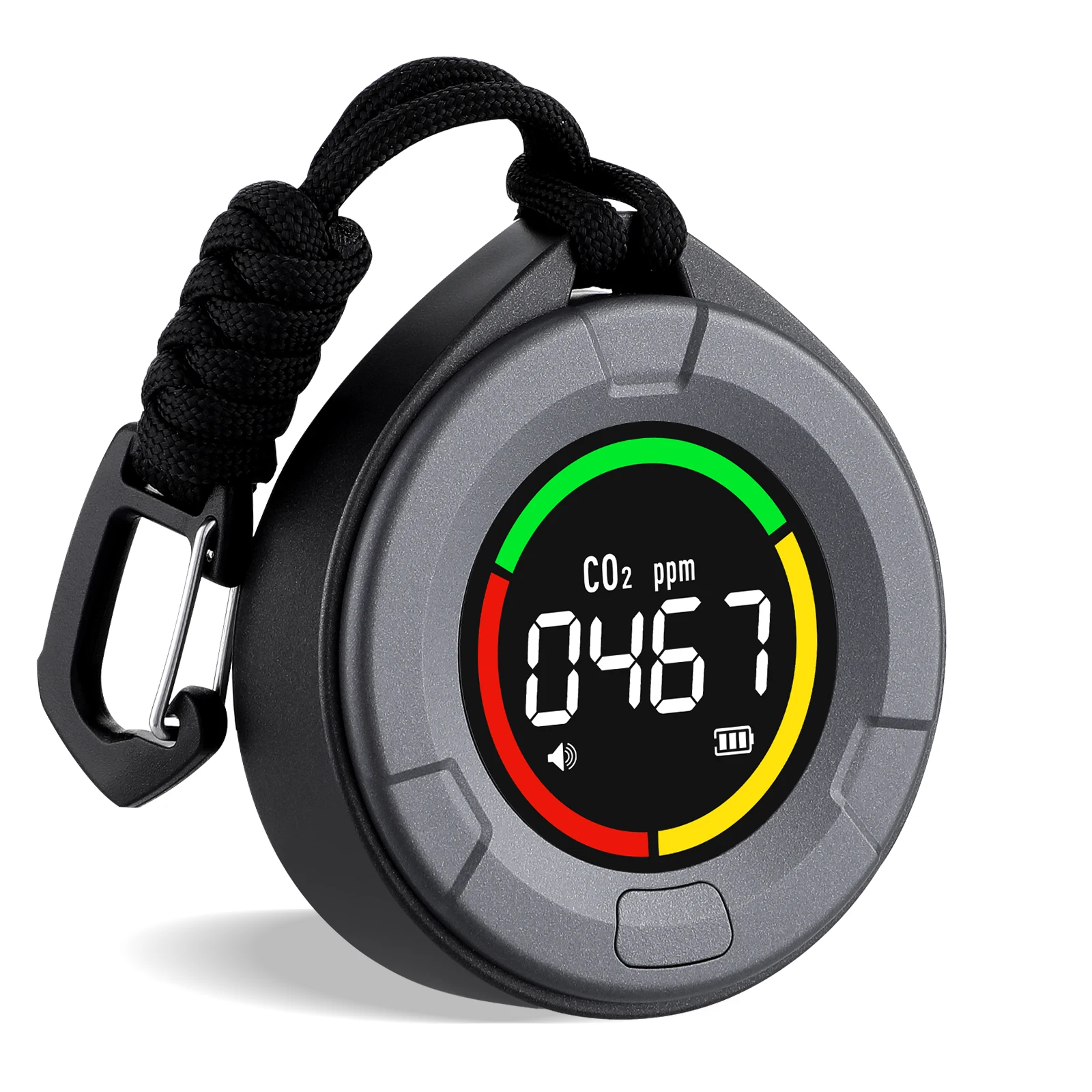INKBIRDPLUS przenośny detektor CO2 Mini kryty Monitor CO2 czujnik NDIR z pełnokolorowym wskaźnikiem LCD Alarm świetlny do domowego biura