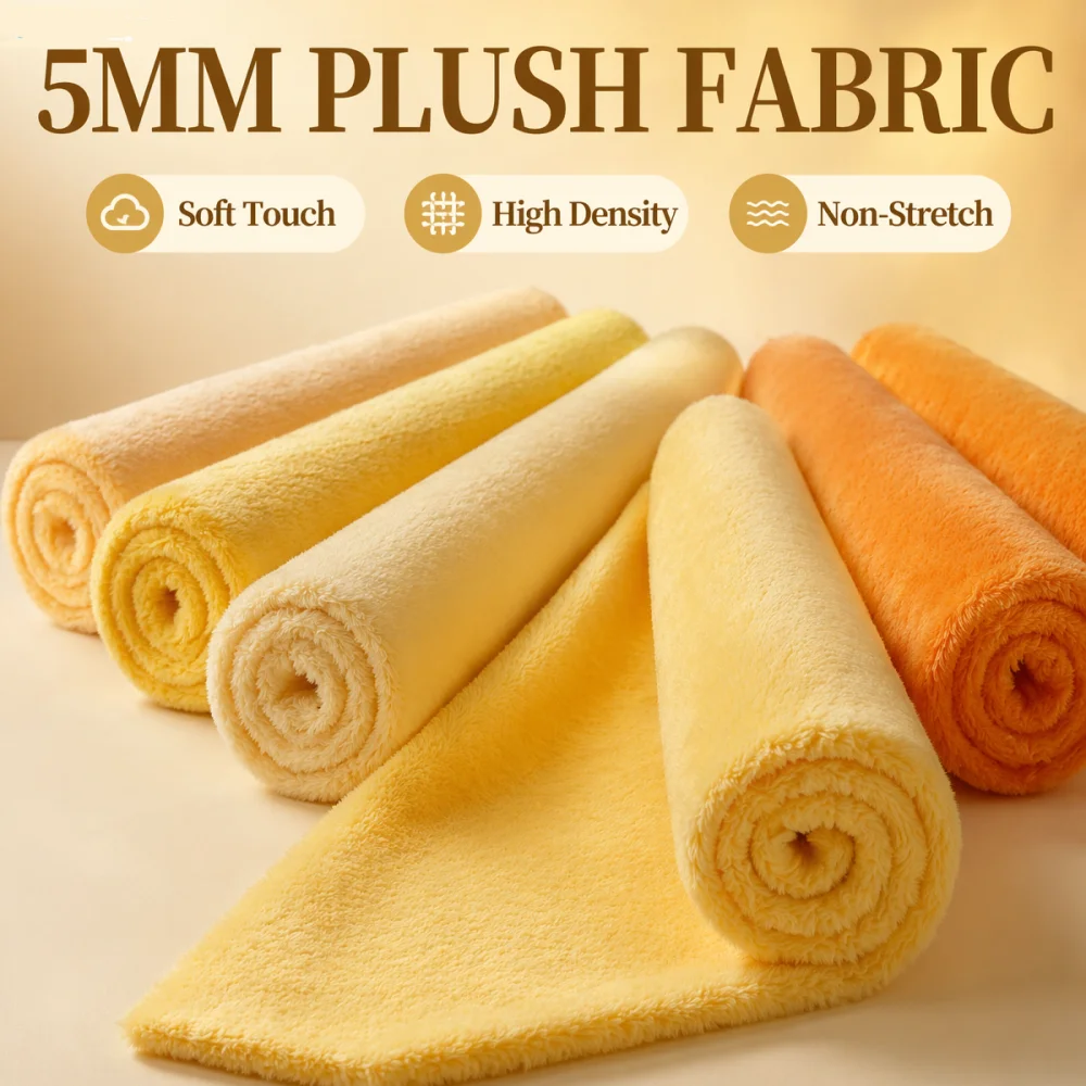 5mm Plush Fabric 45x50cm Soft High-Density 100% Polyester Non Elastic DIY Plush doll Hair Fabric Shooting Background Fabric