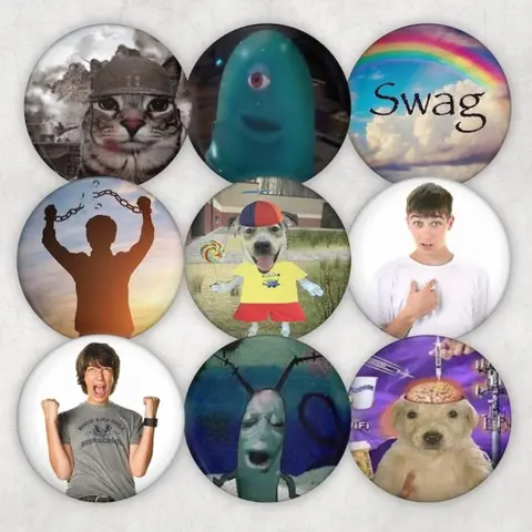 1pcs Meme Pinback Buttons | Reaction Pictures Button Badges Brooch for Jewelry Accessory