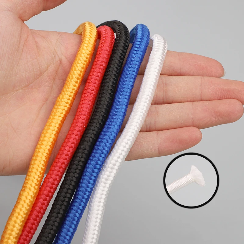 

10m 4/6/8mm Thicken Nylon Rope Anti-slip Wear-Resistant Strong Binding Rope DIY Outdoor Clothesline Quilt Rope Handicrafts