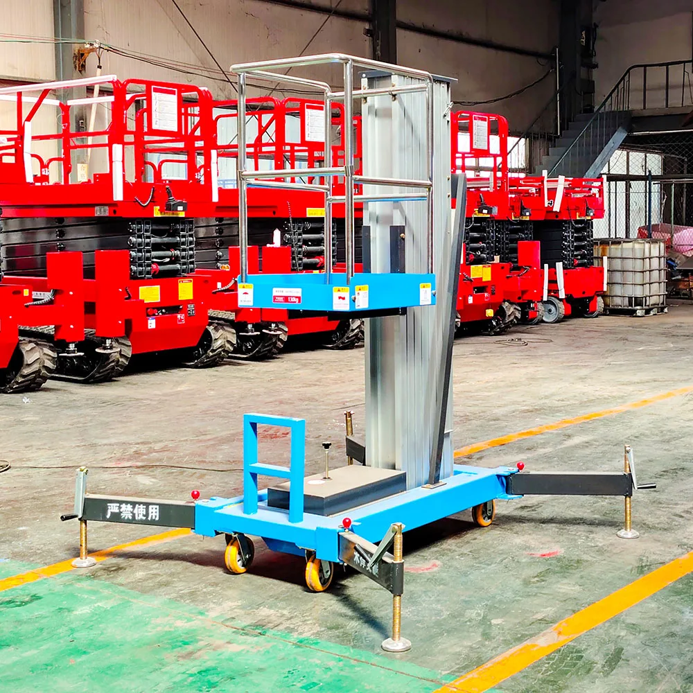 Hot Sale Electric Aluminum Alloy Single Mast Lift Table Aerial Work Elevating Platform Vertical Mast Man Lift Platform