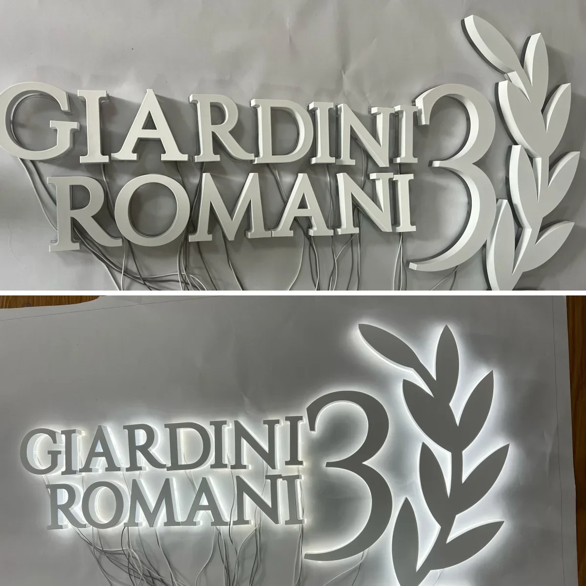 Custom Led Backlit Logo Signs Acrylic Led Light Sign Indoor 3D Illuminated Letters For Beauty Salon Decoration