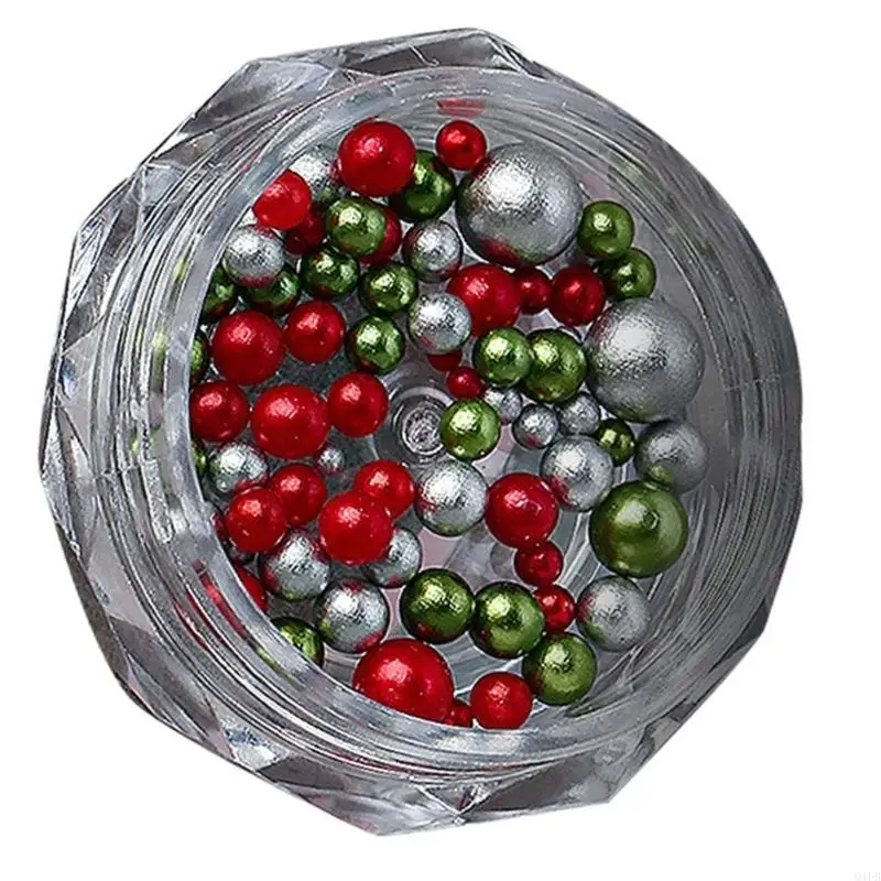 Q1FB Christmas Decorations Set Gift Charms Art Manucure Nails Accessoire